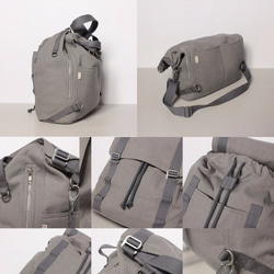 1day1bag Grey Multiple Way Backpack Shoulder Bag 7枚目の画像