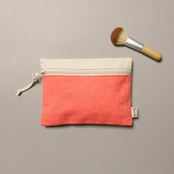 1day1bag (L) Orange Cosmetic Pouch / Laybag 1枚目の画像