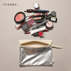 1day1bag (L) Silver Cosmetic Pouch / Laybag 8枚目の画像