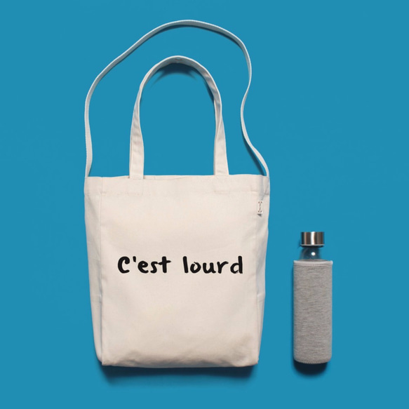 オーダーメイド トートバッグ 2-way Canvas Tote Bag (S)  / フランス語、韓国語、日本語 1枚目の画像