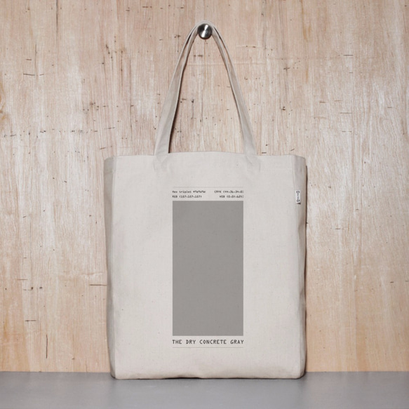 1day1bag The Dry Concrete Gray Canvas Tote Bag - 2 size 1枚目の画像