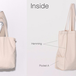 1day1bag The Dry Concrete Gray Canvas Tote Bag - 2 size 4枚目の画像