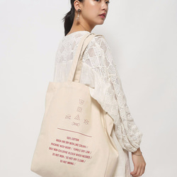 1day1bag Wash Care Label Canvas Tote Bag - 3 color & 2 size 4枚目の画像