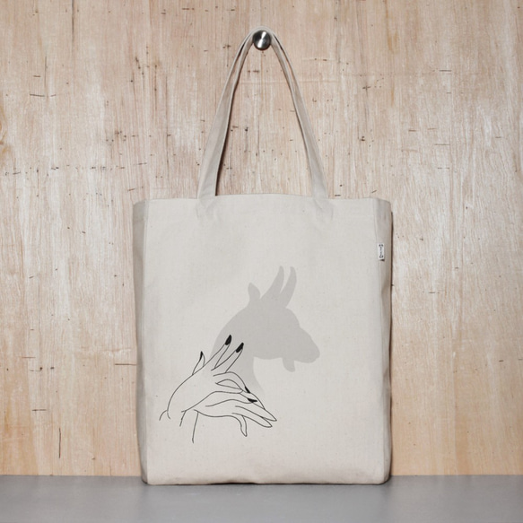 1day1bag 環保袋 帆布包 - 長頸鹿 影子遊戲 - 兩種款式- 兩種尺寸 第1張的照片