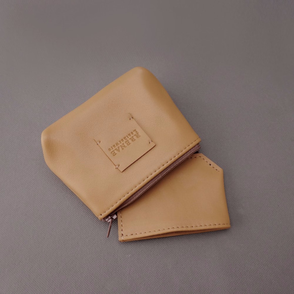 Zipper 零錢包．黃色 / 皮革 / RRENAE Leatherware (現貨) 第2張的照片