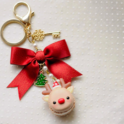 Sweet Dream☆聖誕☆小紅帽麋鹿馬卡龍2/包包掛飾/交換禮物 第1張的照片