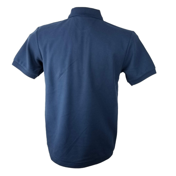 折り紙ポロシャツ「紙飛行機ポロ」（紺・黒・白）　シンプルなワンポイント刺繍です 7枚目の画像