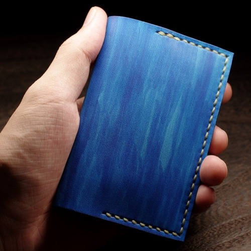 海のようなカードケース【カラーオーダー可】ヌメ革 名刺入れ・カード  