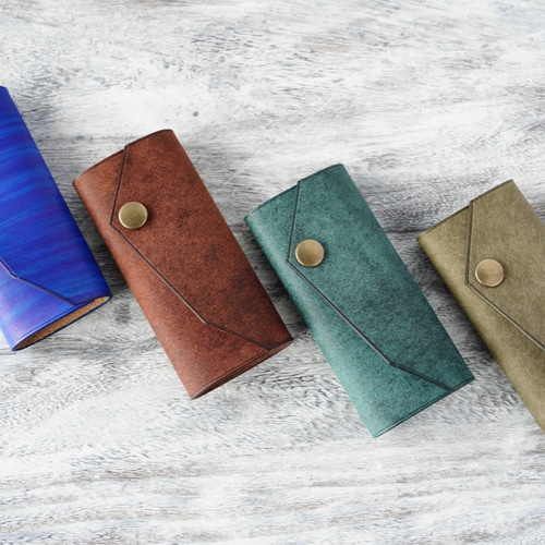 全12色 アシンメトリーな4連キーケース プエブロレザー ヌメ革 キー