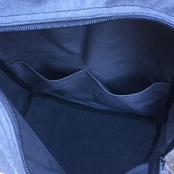 ちりとりパッケージ斜めバックパックハンドバッグのバックパックのショルダーバッグのキャンバスバッグはブルーストーンウォッシュ後 8枚目の画像