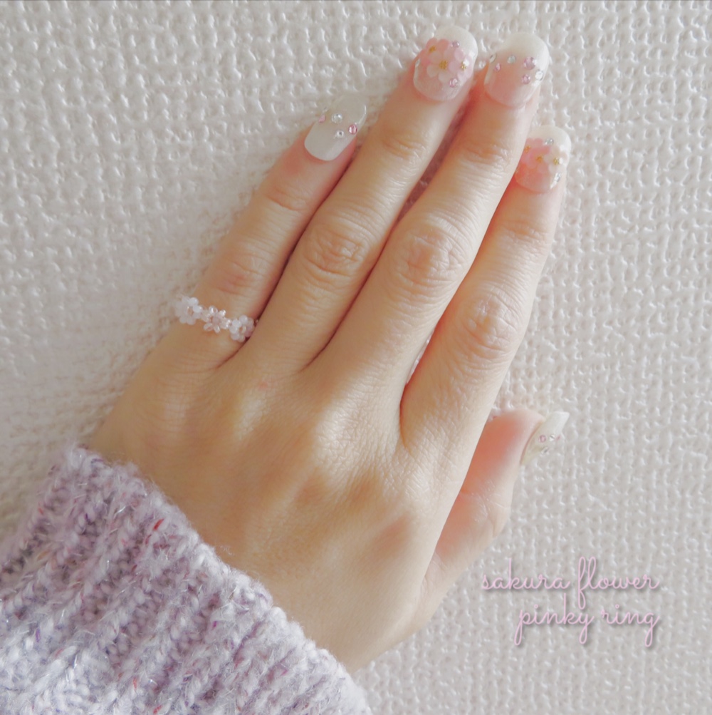 MIKIMOTO】ピンキーリング さくらモチーフ (MIKIMOTO/指輪