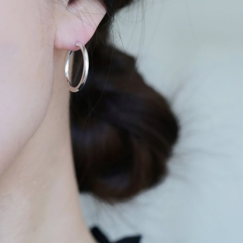 SILVER925 フープピアス-22mm ピアス（フープ） Aiguille et Fil