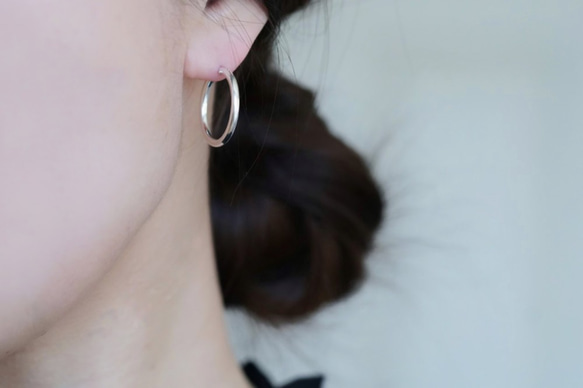 SILVER925 フープピアス-22mm ピアス（フープ） Aiguille et Fil