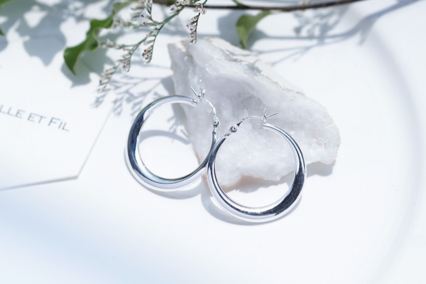 【特集掲載】SILVER925 オーバルフープピアス