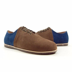 Two Tone Lace-up Shoes M1105A BrownNavy 第4張的照片