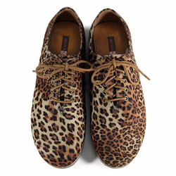 Two Tone Lace-up Shoes M1105A Wild Leopard 第2張的照片