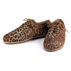 Two Tone Lace-up Shoes M1105A Wild Leopard 第4張的照片