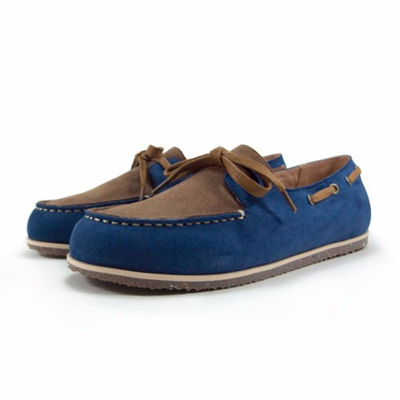 Two Tone Boat Shoes M1106A BrownNavy 第3張的照片