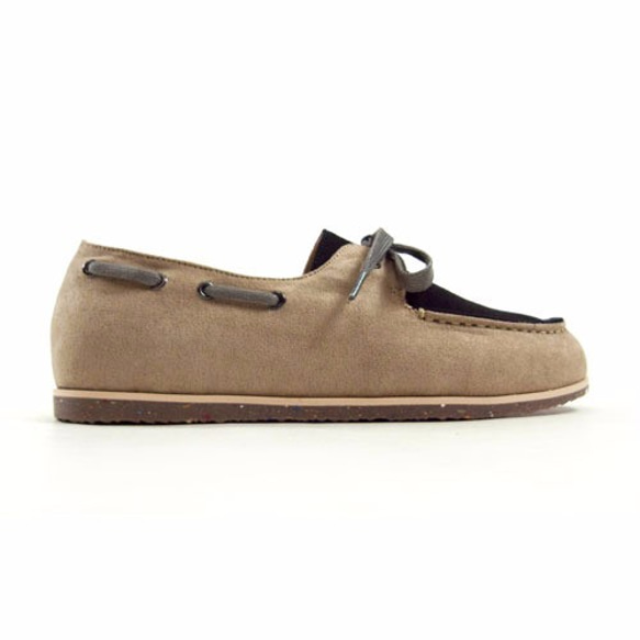 Two Tone Boat Shoes M1106A BlackKhaki 第1張的照片