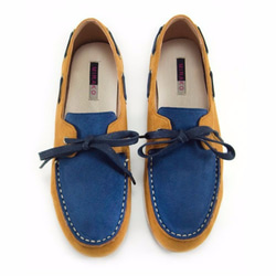 Two Tone Boat Shoes M1106A BlueLand 第2張的照片