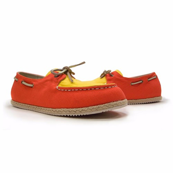 Espadrille Boat Shoes M1106 OrangeYellow 第4張的照片