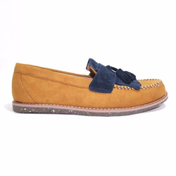 Classic Vintage Moccasin Tassel Loafers M1109A LandBlue 第1張的照片