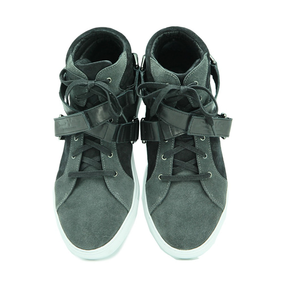 Mirako X Sweet Villians M1192 X2 Black Leather Sneaker 第2張的照片