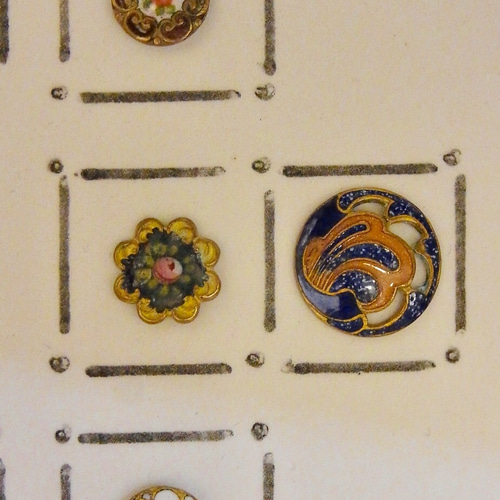 ⬇️【希少】アンティーク エナメル手書き　ボタン 19Cアンティーク・エナメルボタンリング | iichi 日々の暮らしを