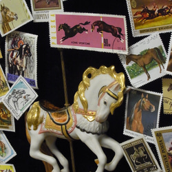 B4サイズ  プラスヴォーチェオリジナル馬の切手の額装です。 5枚目の画像