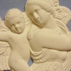 イタリア製の石膏レリーフ「 昼の天使」です。 5枚目の画像