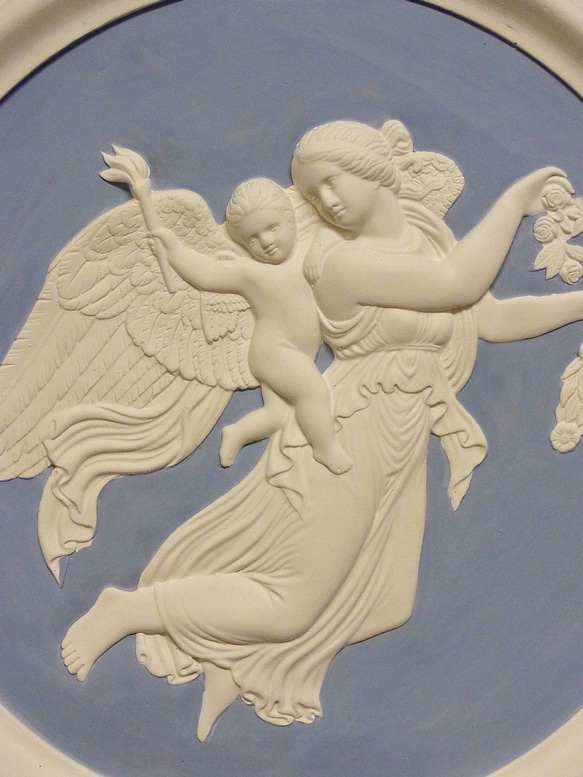 イタリア製の石膏レリーフ「 昼の天使」です。 6枚目の画像