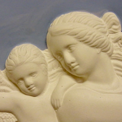 イタリア製の石膏レリーフ「 昼の天使」です。 7枚目の画像