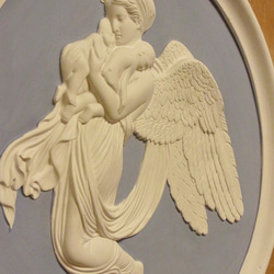イタリア製の石膏レリーフ「 夜の天使」です。 6枚目の画像