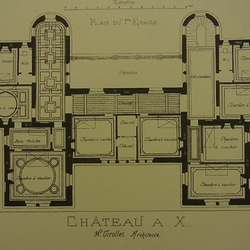 フランス 城のプレゼン用 建築パースです。シャドーボッククスの素材として A3サイズ  F-8 4枚目の画像