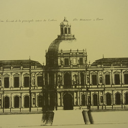 1680年頃の、パリのルーブル美術館のリフォームの建築パースです。A3サイズ  F-3 5枚目の画像