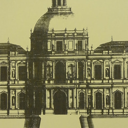 1680年頃の、パリのルーブル美術館のリフォームの建築パースです。A3サイズ  F-3 6枚目の画像