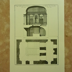 ベルサイユ宮殿の、リフォームの為の建築図面  王族の間の階段 A3サイズ  F-21 1枚目の画像