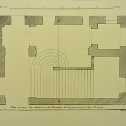 ベルサイユ宮殿の、リフォームの為の建築図面  王妃の階段 A3サイズ  F-19 4枚目の画像
