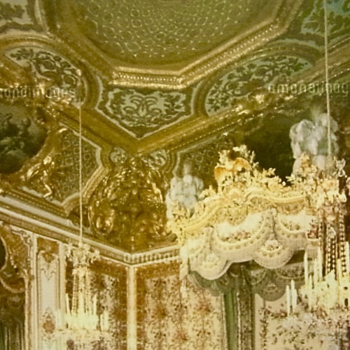 ベルサイユ宮殿の、リフォームの為の建築図面 王妃の寝室の天井全体