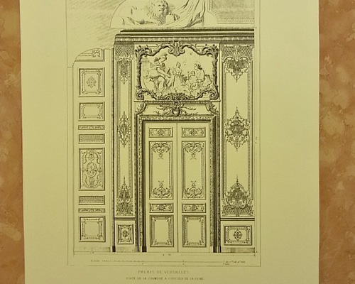ベルサイユ宮殿の、王妃の寝室の扉 の建築図面です。A3サイズ F-16