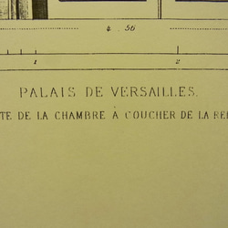 ベルサイユ宮殿の、王妃の寝室の扉 の建築図面です。A3サイズ  F-16 6枚目の画像
