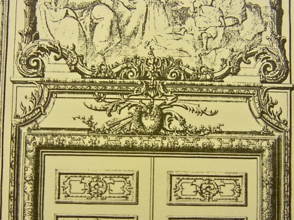 ベルサイユ宮殿の、王妃の寝室の扉 の建築図面です。A3サイズ  F-16 7枚目の画像