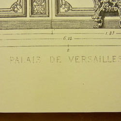 ベルサイユ宮殿の、「メダイユの間」の建築図面  です。A3サイズ  F-13 7枚目の画像