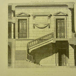 マリーアントワネットのプチ トリアノン宮殿の、入り口階段の図面(写真アリ) 。A3サイズ    F-26 3枚目の画像