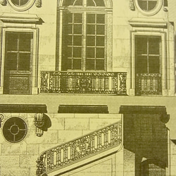 マリーアントワネットのプチ トリアノン宮殿の、入り口階段の図面(写真アリ) 。A3サイズ    F-26 4枚目の画像