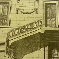 マリーアントワネットのプチ トリアノン宮殿の、入り口階段の図面(写真アリ) 。A3サイズ    F-26 5枚目の画像