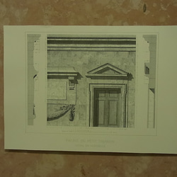マリーアントワネットのプチ トリアノン宮殿の、エントランスの内部の窓周りの図面。写真アリ) 。A3サイズ    F-29 2枚目の画像
