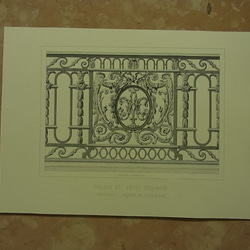 マリーアントワネットのプチ トリアノン宮殿の、エントランス階段のデザインの図面。写真アリ) 。A3サイズ    F-30 1枚目の画像