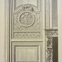 マリーアントワネットのプチ トリアノン宮殿の、サロンの壁の装飾のプラン。（写真アリ) 。A3サイズ    F-32 2枚目の画像