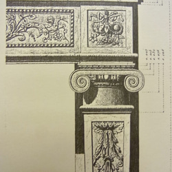 マリーアントワネットのプチ トリアノン宮殿の、サロンの壁の装飾のプラン。（写真アリ) 。A3サイズ    F-32 5枚目の画像
